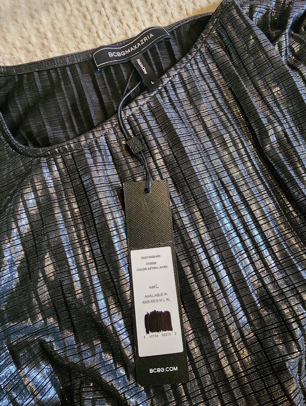 BCBGMaxAzria Shimmery Black Asymmetrical Dress - Picture 2 of 8